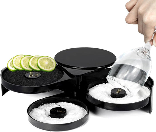 3 Tier Rotating Salt Rimmer Box